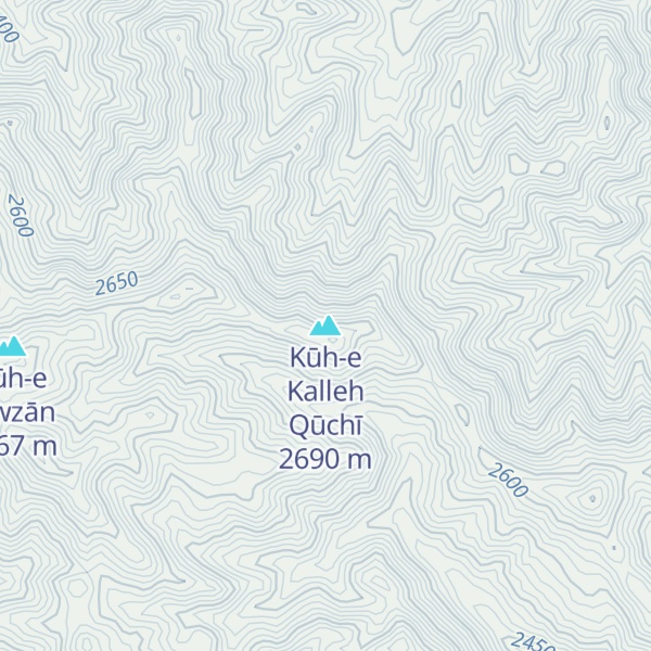 Map of Kūh-e Kalleh Qūchī