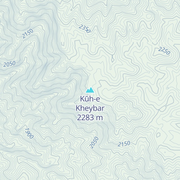 Map of Kūh-e Kheybar