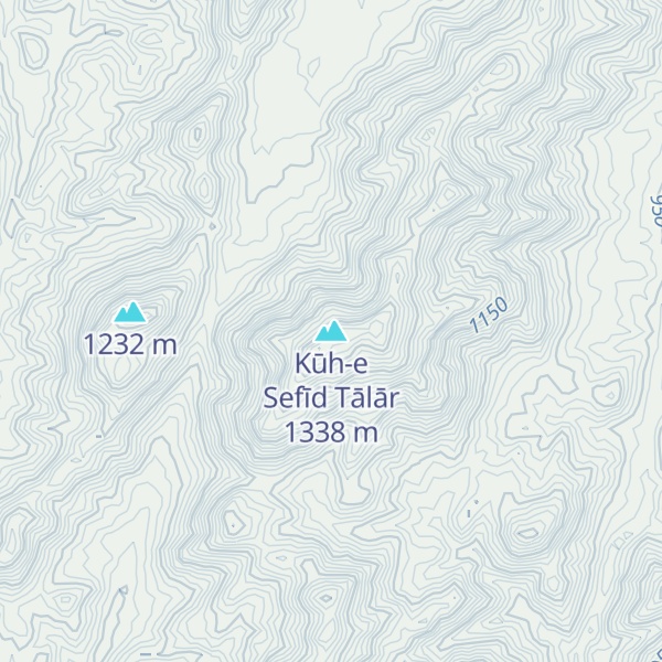 Map of Kūh-e Sefīd Tālār