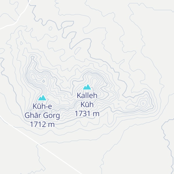 Map of Kalleh Kūh