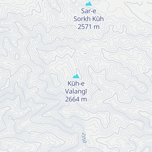 Map of Kūh-e Valangī