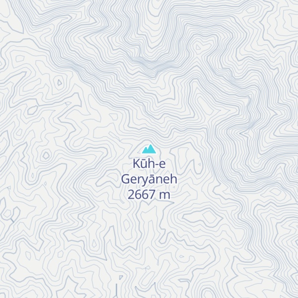 Map of Kūh-e Geryāneh