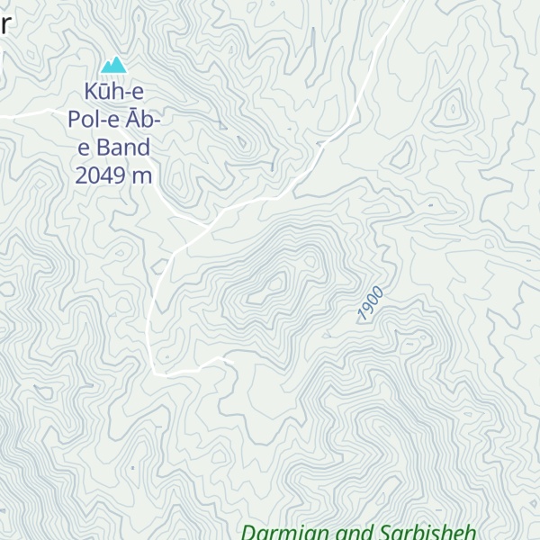 Map of Kūh-e Arreh Tīgh