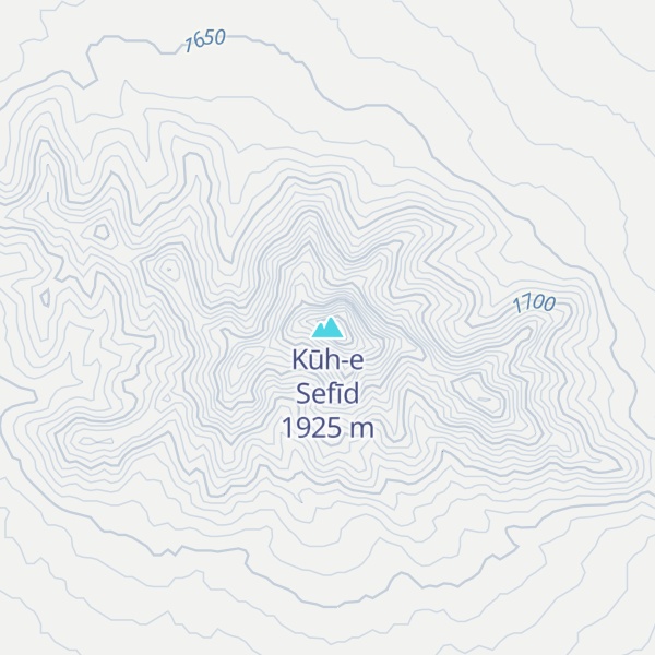 Map of Kūh-e Sefīd