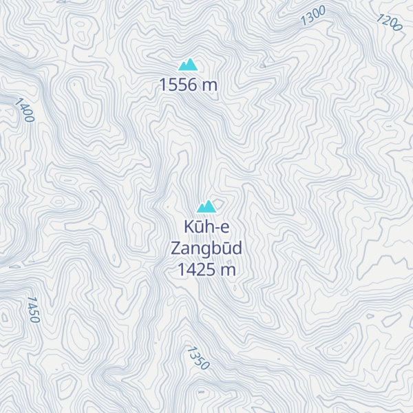 Map of Kūh-e Zangbūd