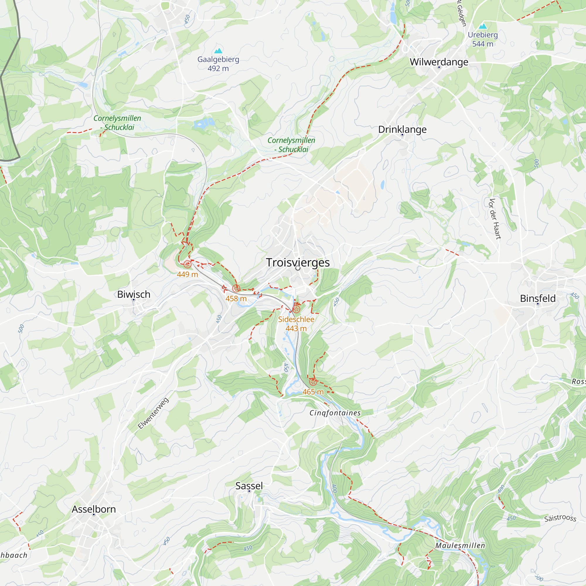 Touristinfo Troisvierges map