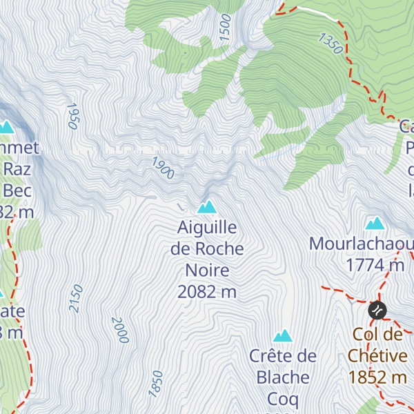 Map of Aiguille de Roche Noire