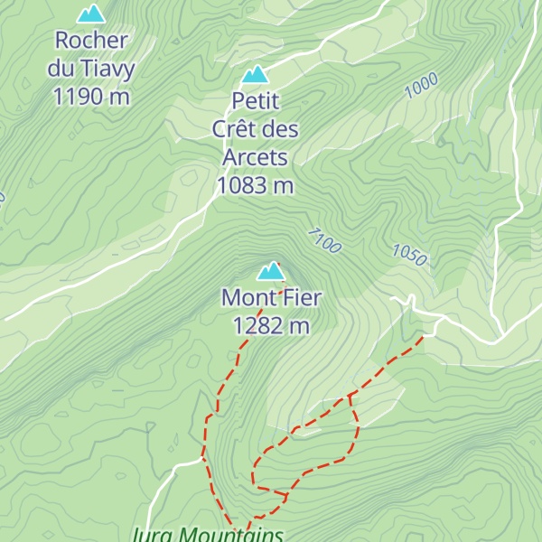 Map of Mont Fier
