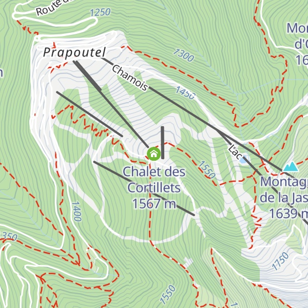 Map of Chalet des Cortillets