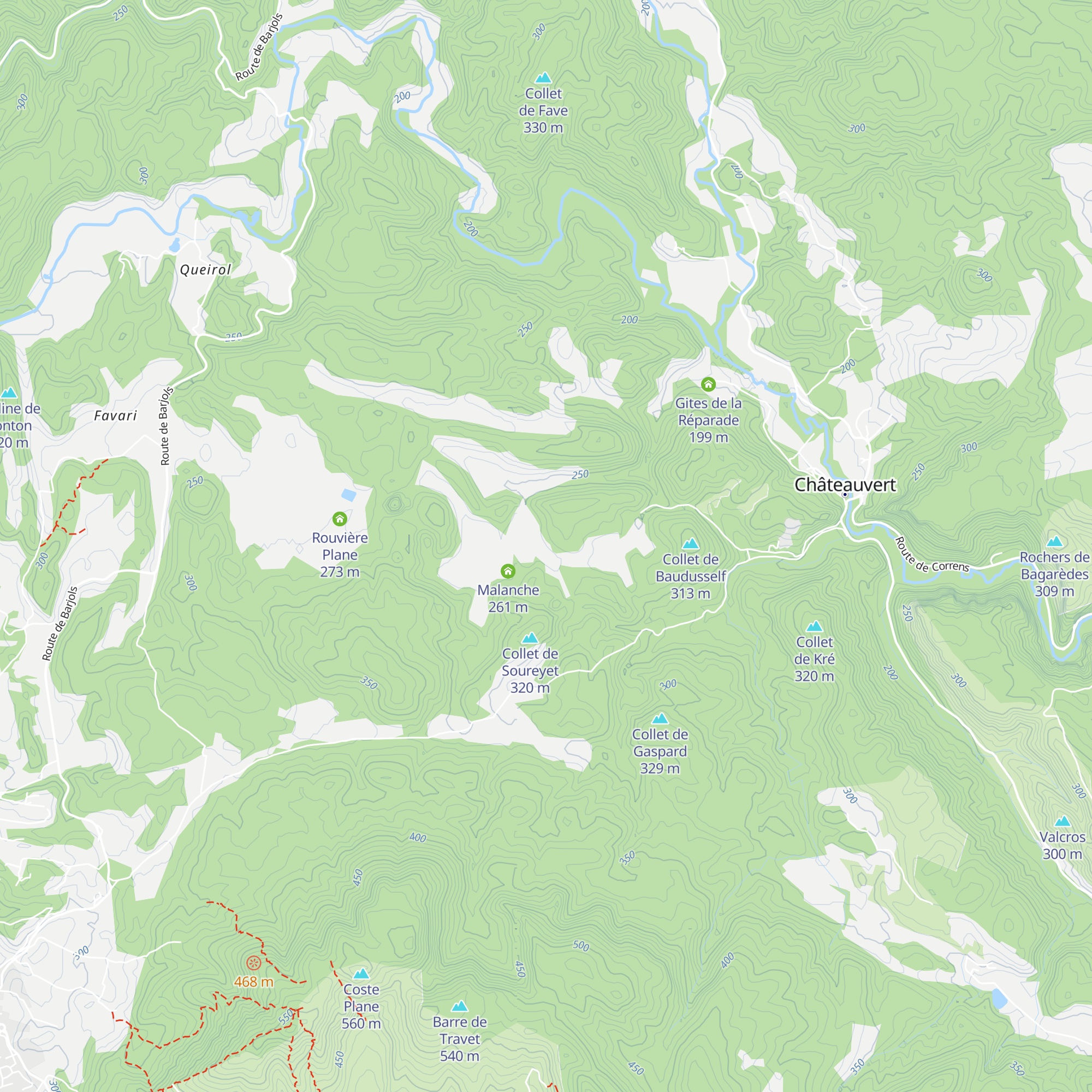 Le Gros Routas map