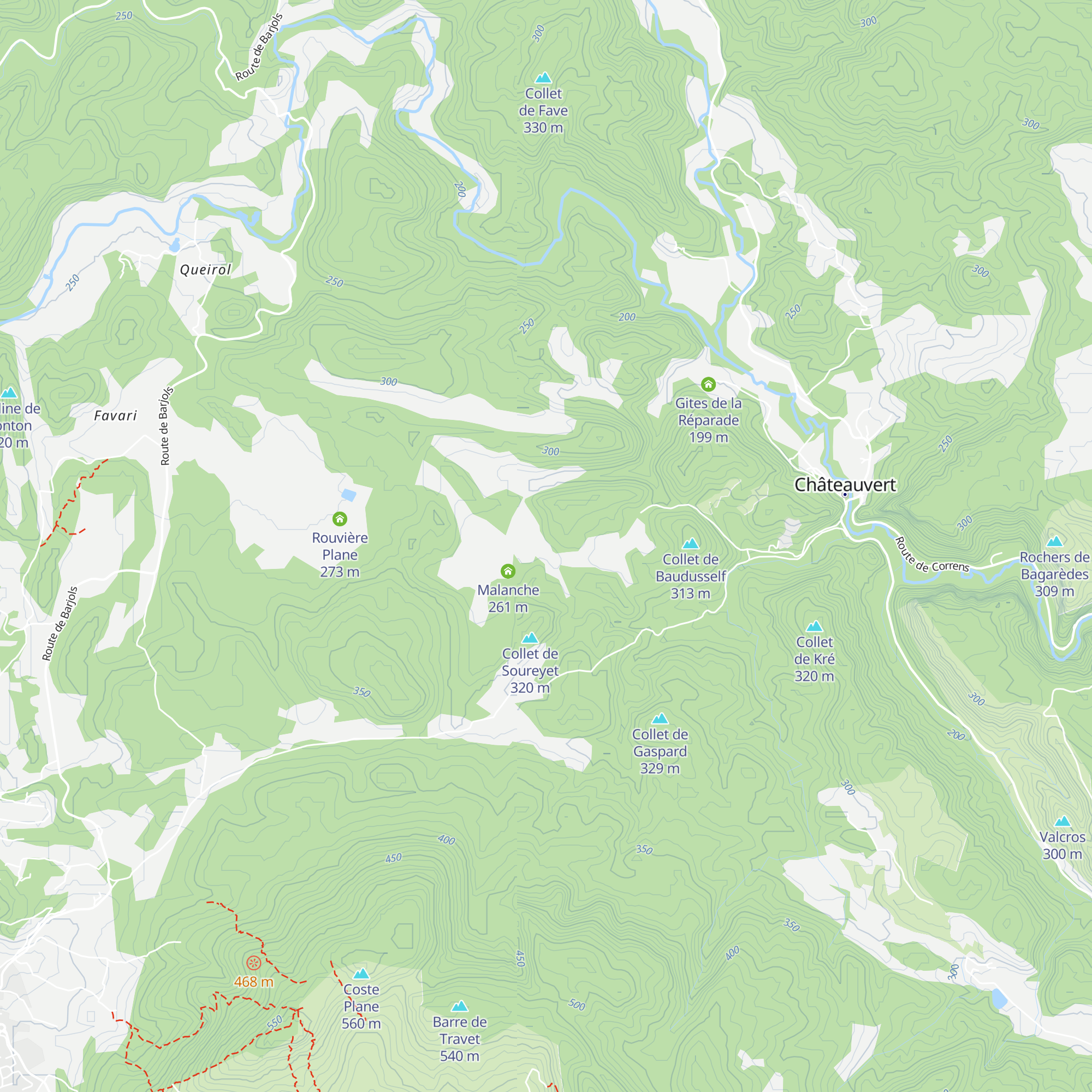 Le Gros Routas map