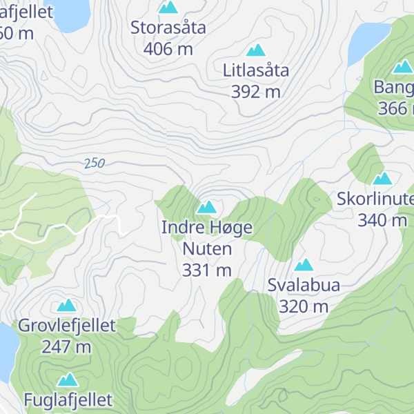 Map of Indre Høge Nuten