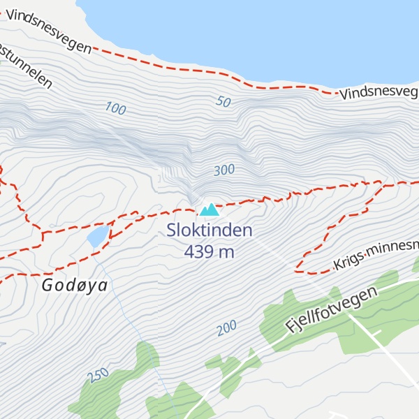 Map of Sloktinden