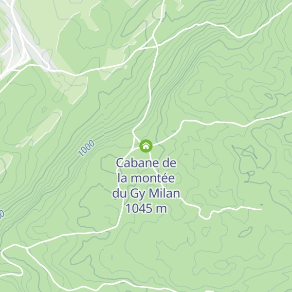 Map of Cabane de la montée du Gy Milan