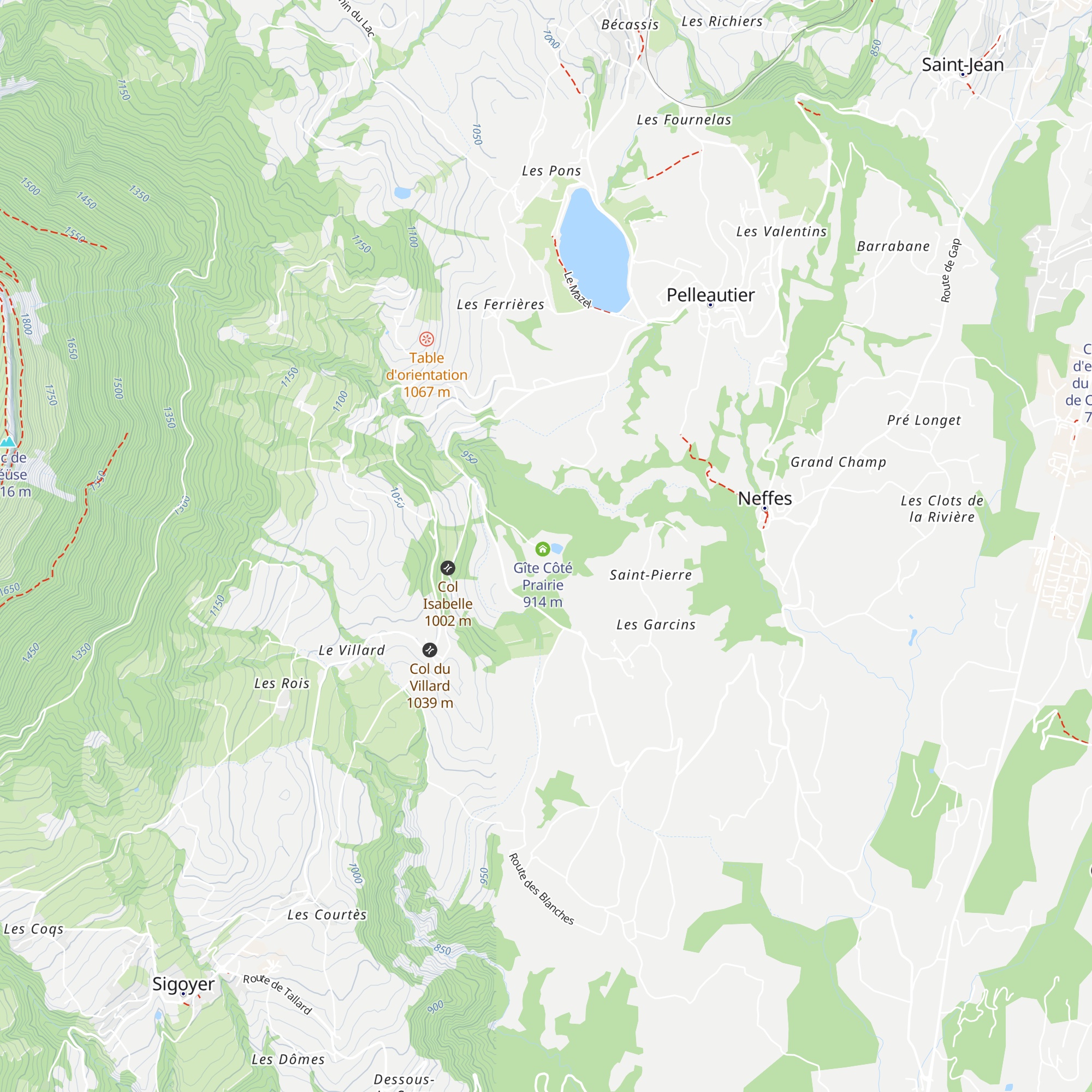Les Blâches map