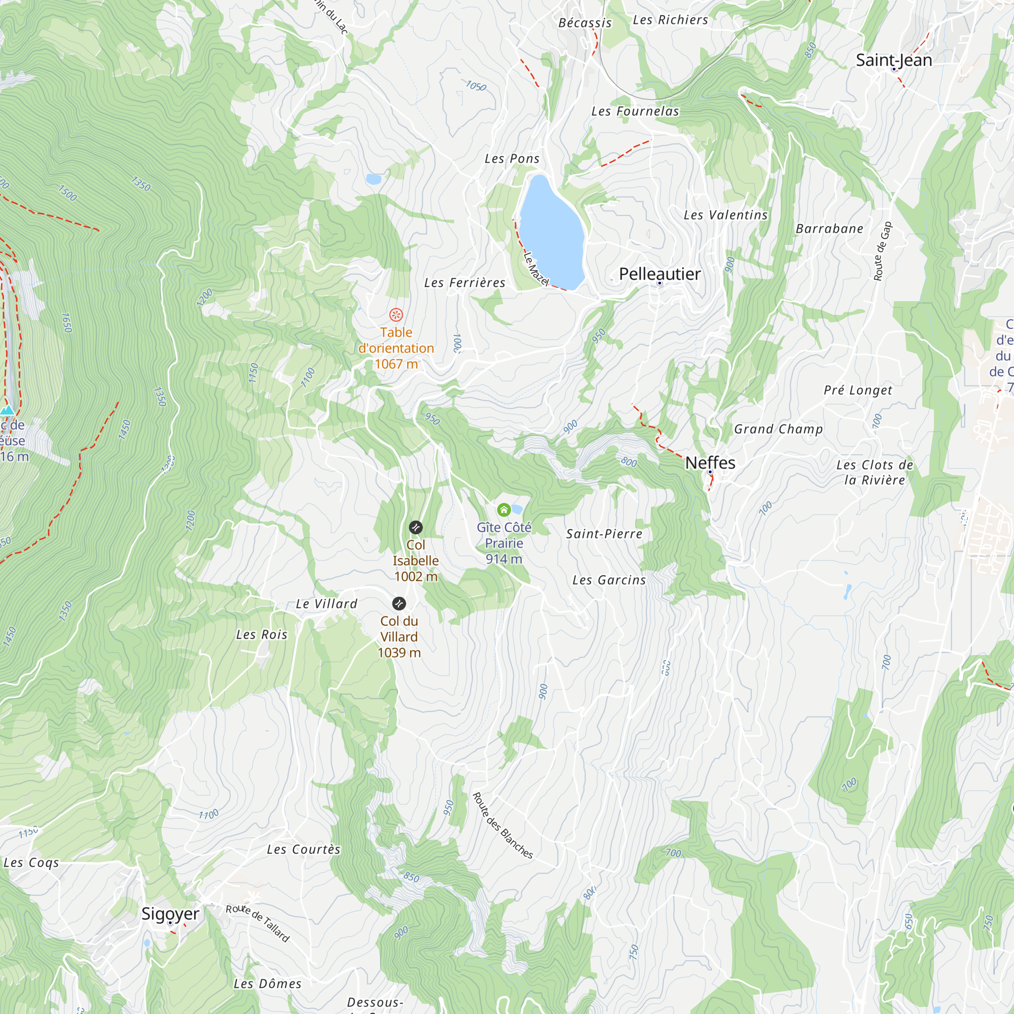 Les Blâches map