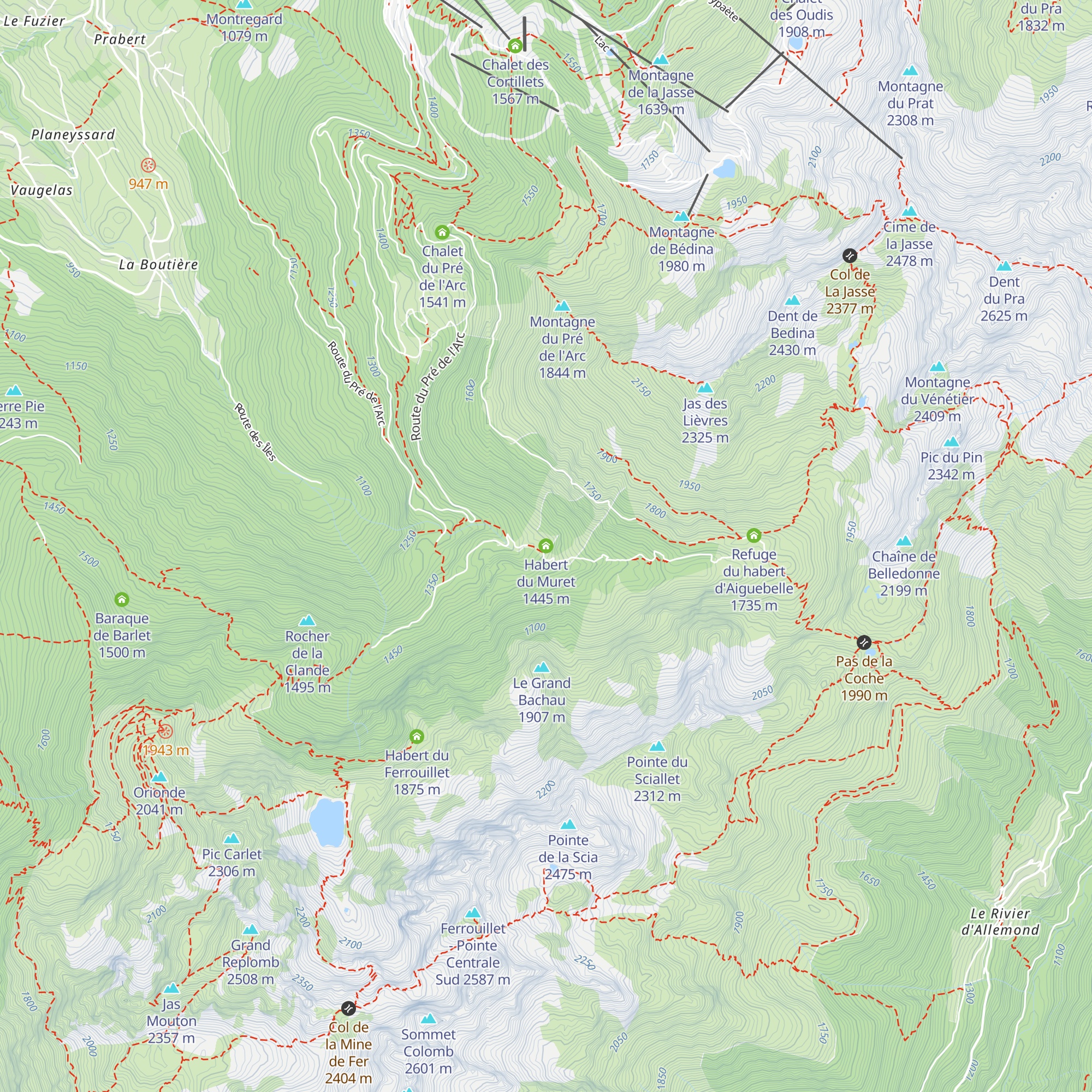 Habert du Muret map