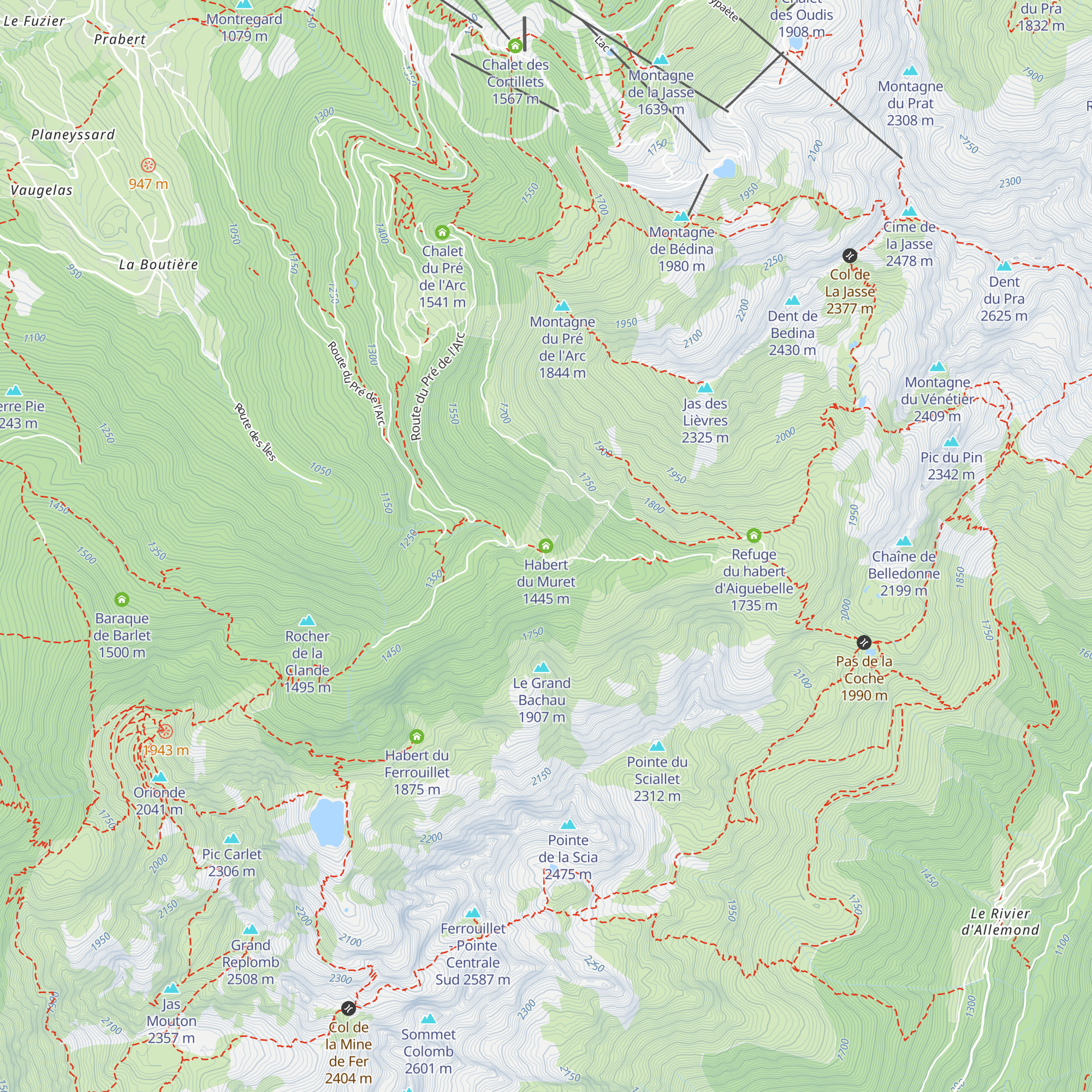 Habert du Muret map