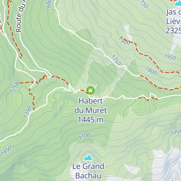 Map of Habert du Muret