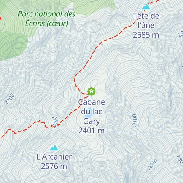 Map of Cabane du lac Gary