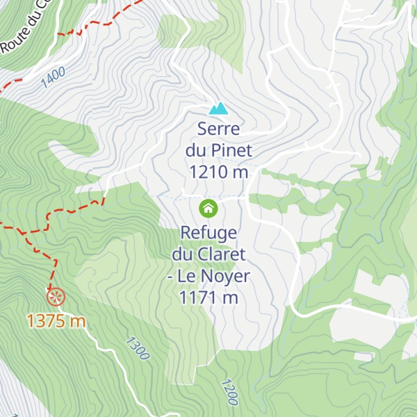 Map of Refuge du Claret - Le Noyer