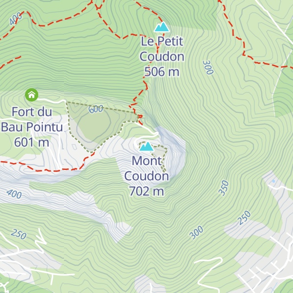 Map of Mont Coudon