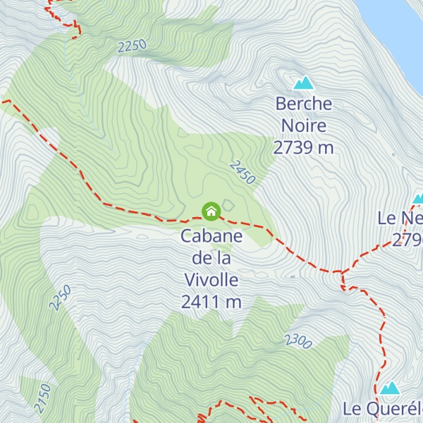 Map of Cabane de la Vivolle