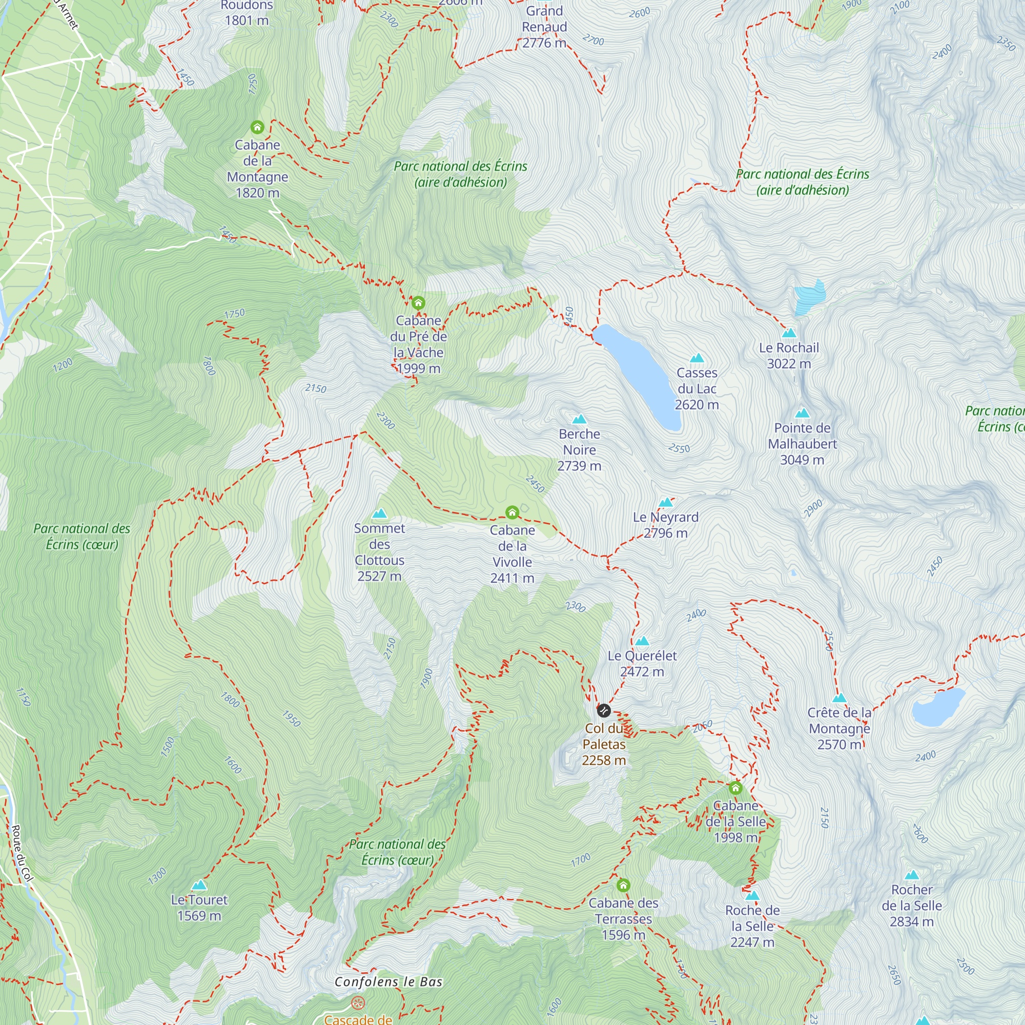 Cabane de la Vivolle map