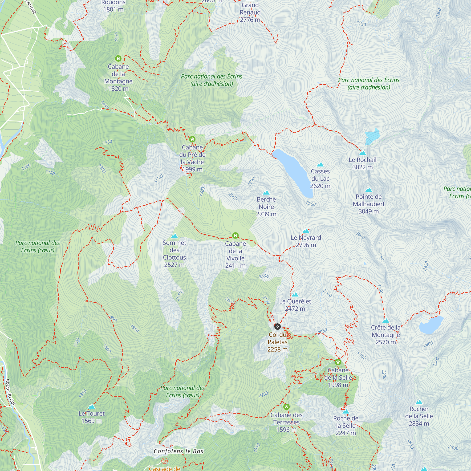 Cabane de la Vivolle map