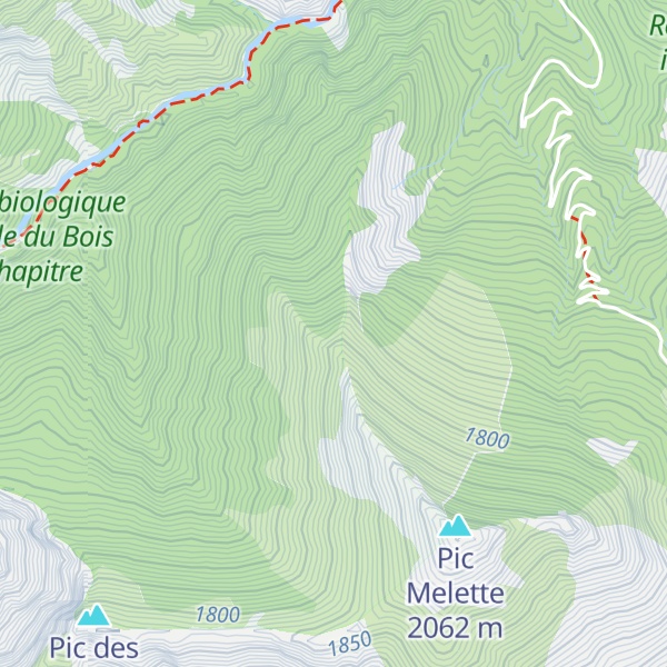 Map of Roc de la Petite Melette