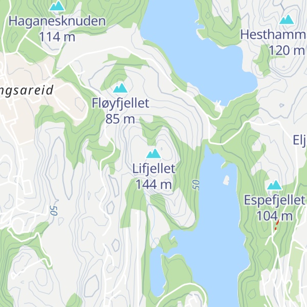Map of Lifjellet