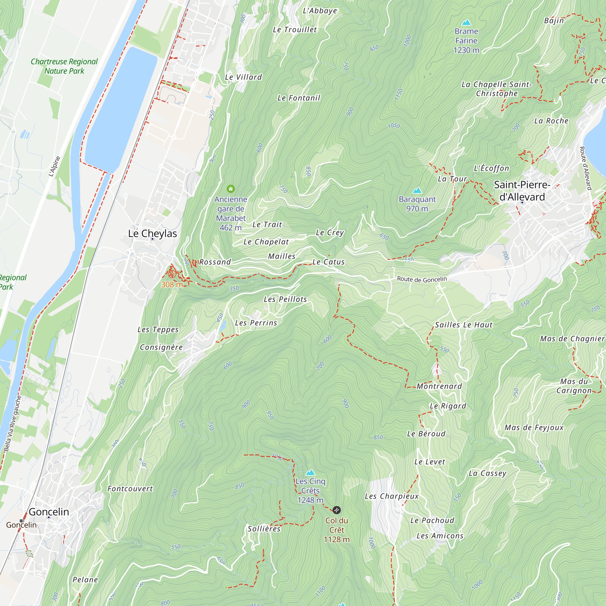 Réservoir d'eau map