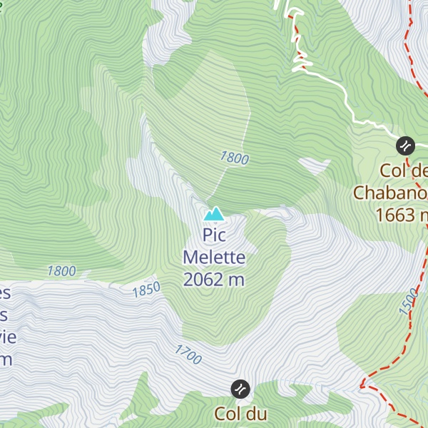 Map of Pic Melette