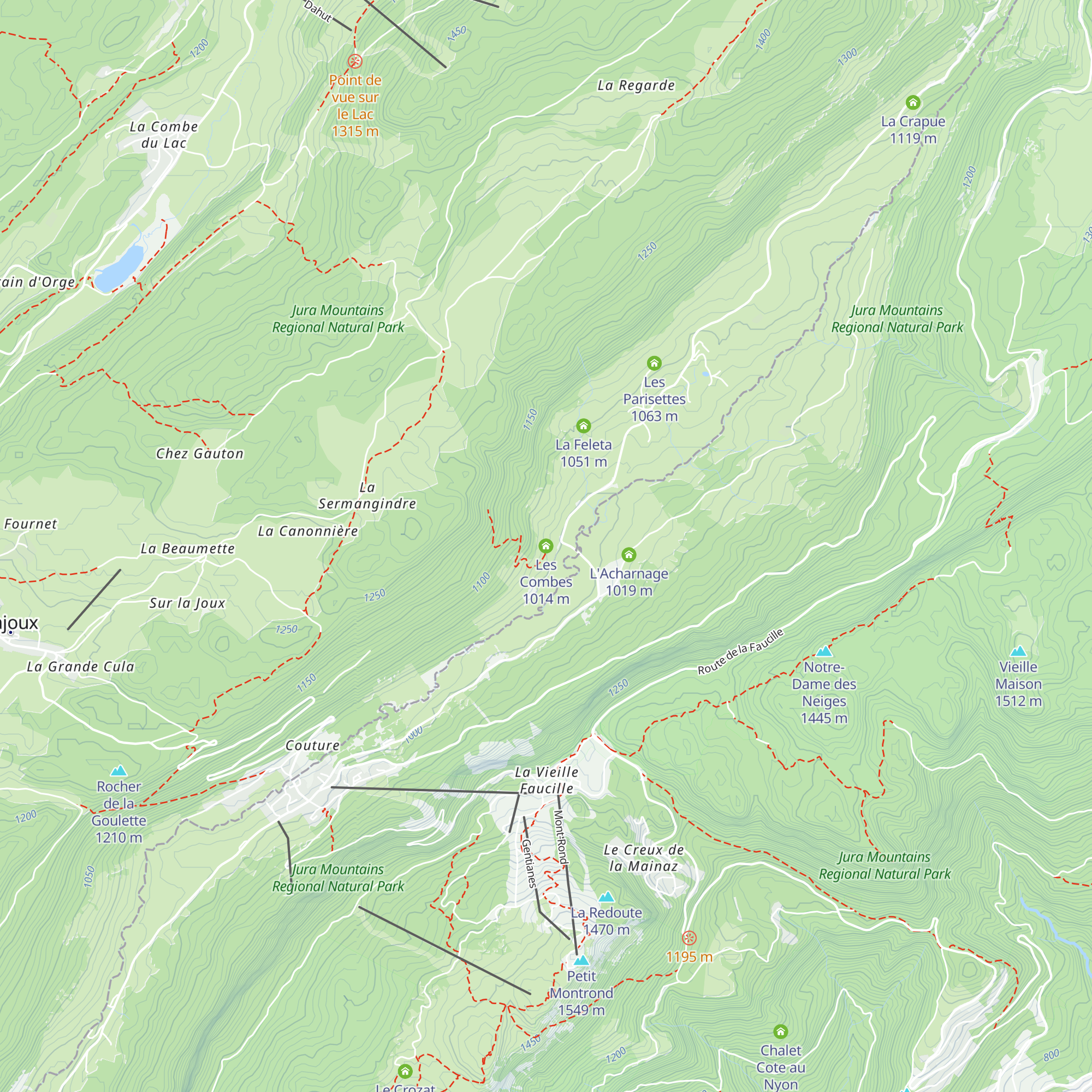 Les Combes map