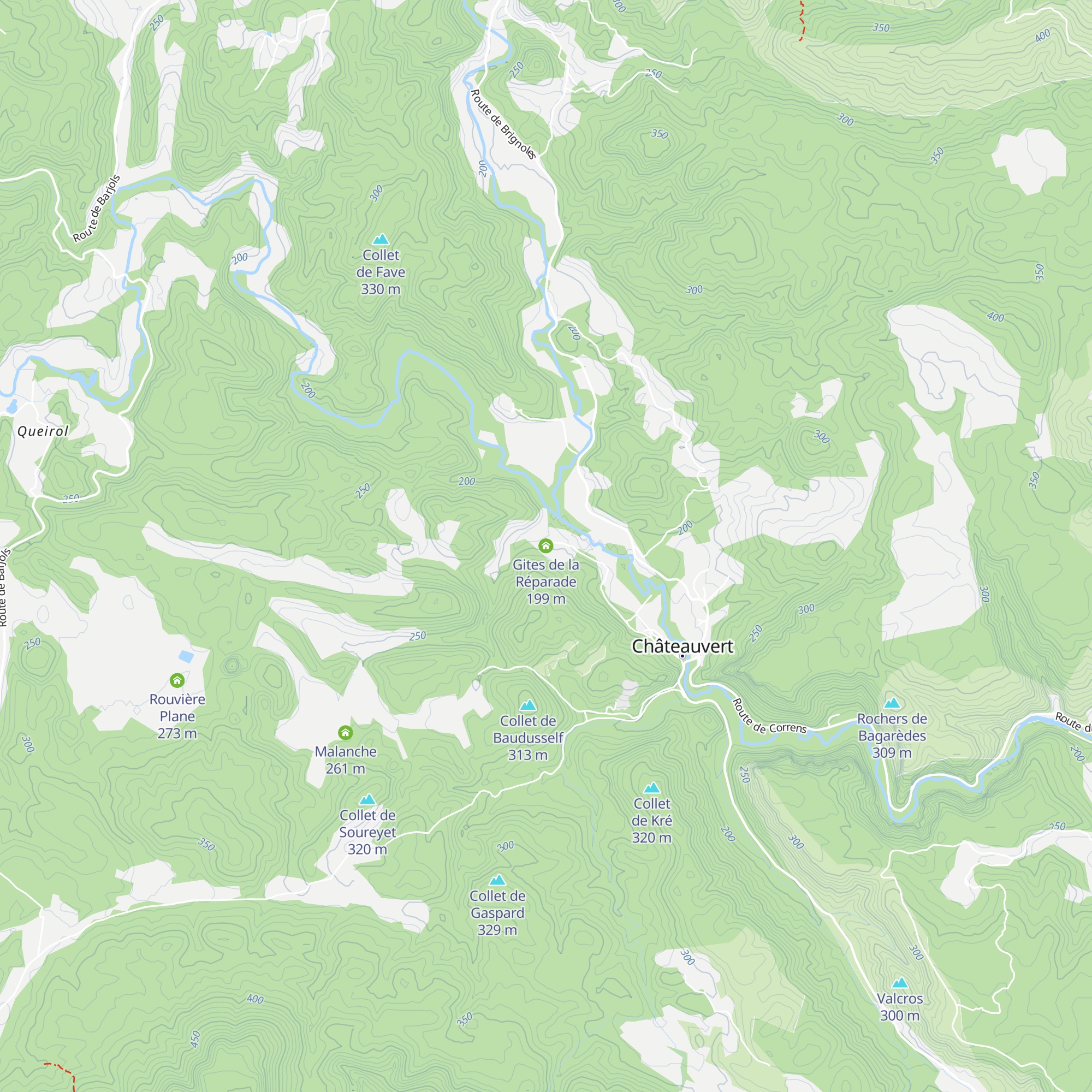 Gites de la Réparade map