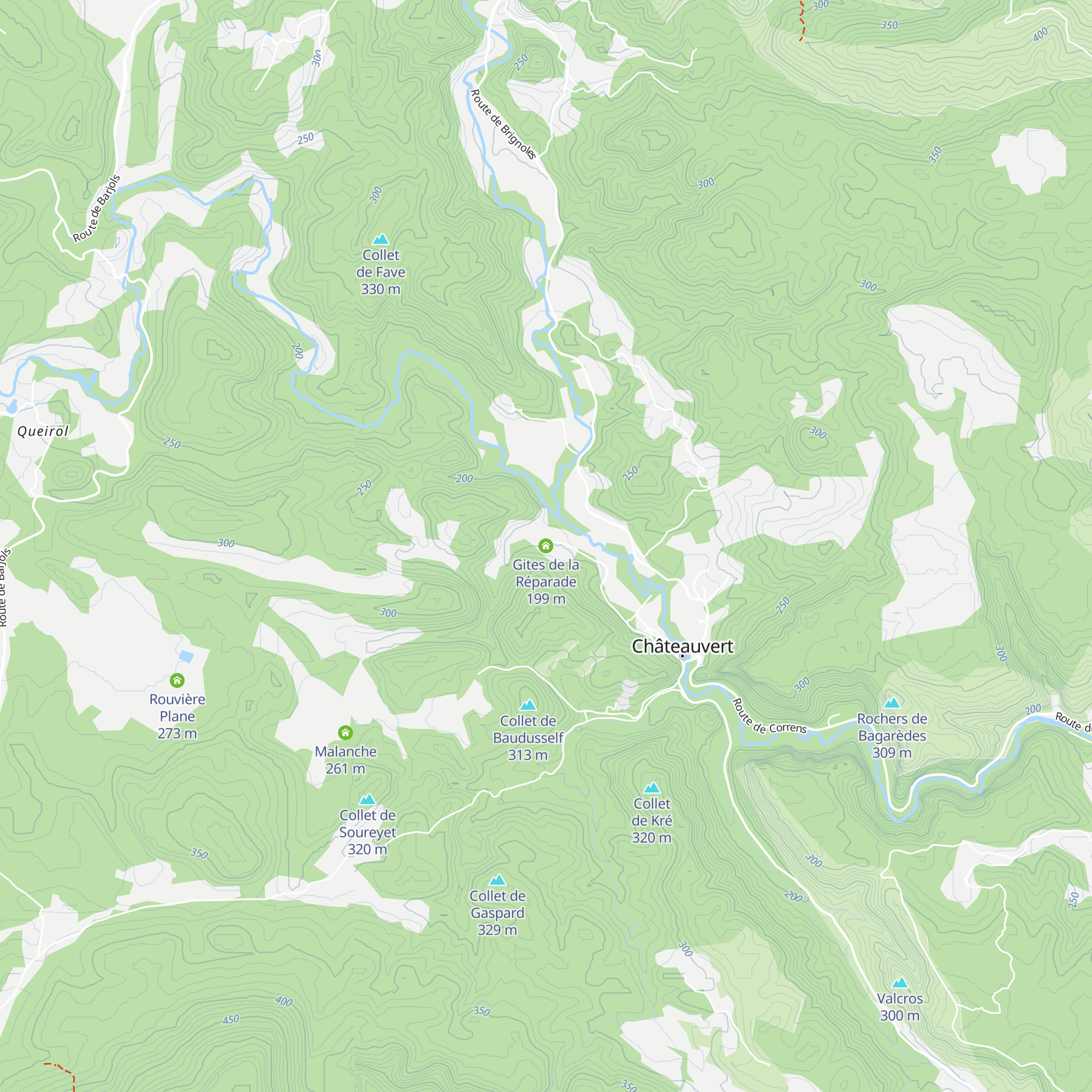 Gites de la Réparade map