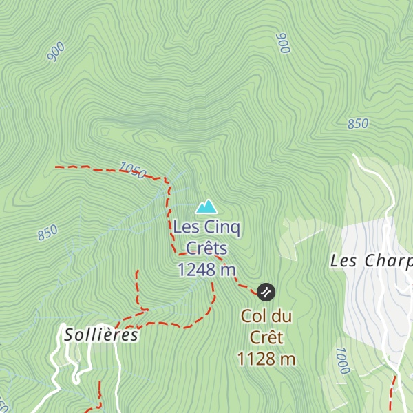 Map of Les Cinq Crêts
