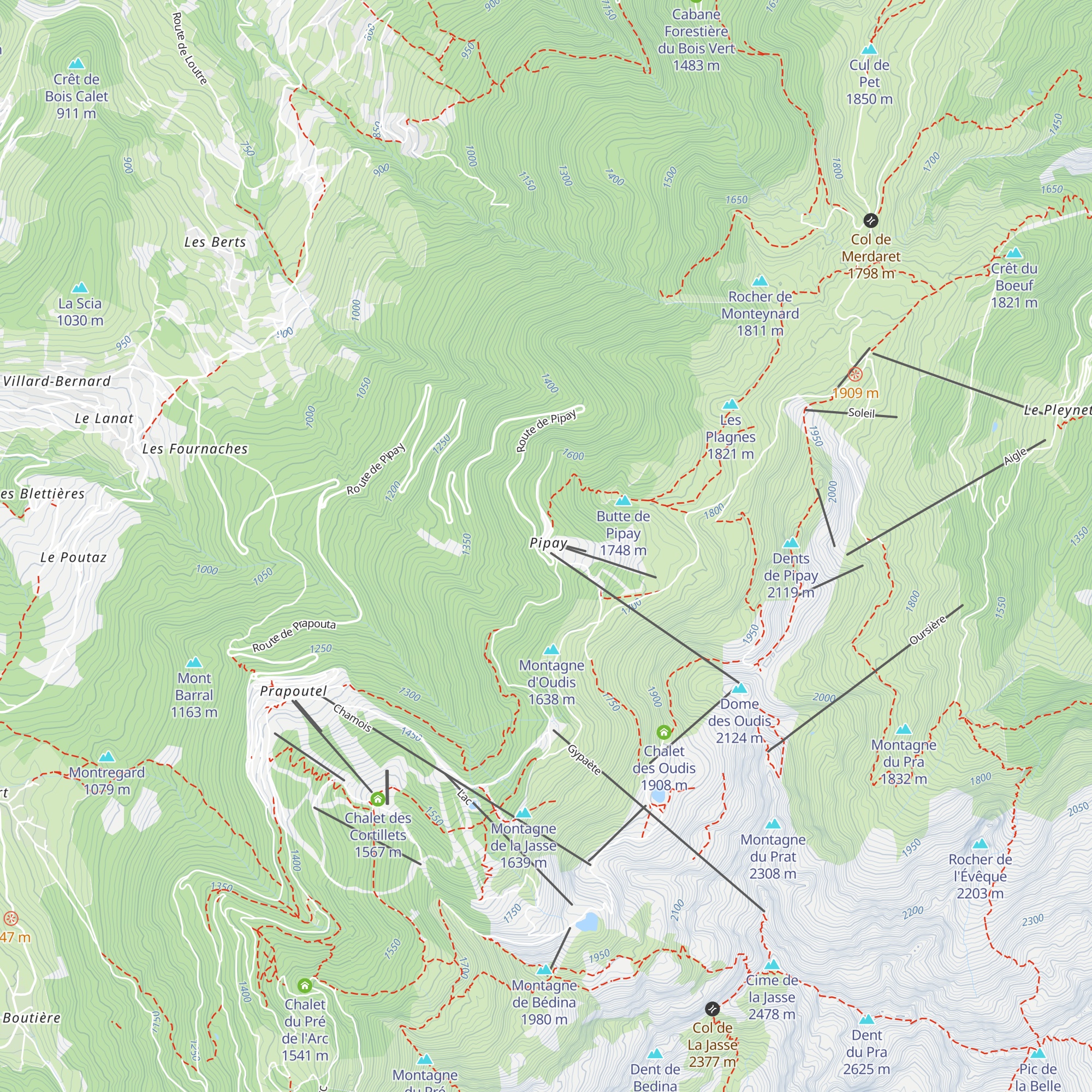 Le Farinaud map