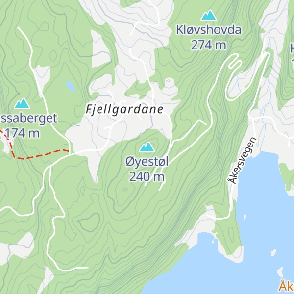Map of Øyestøl
