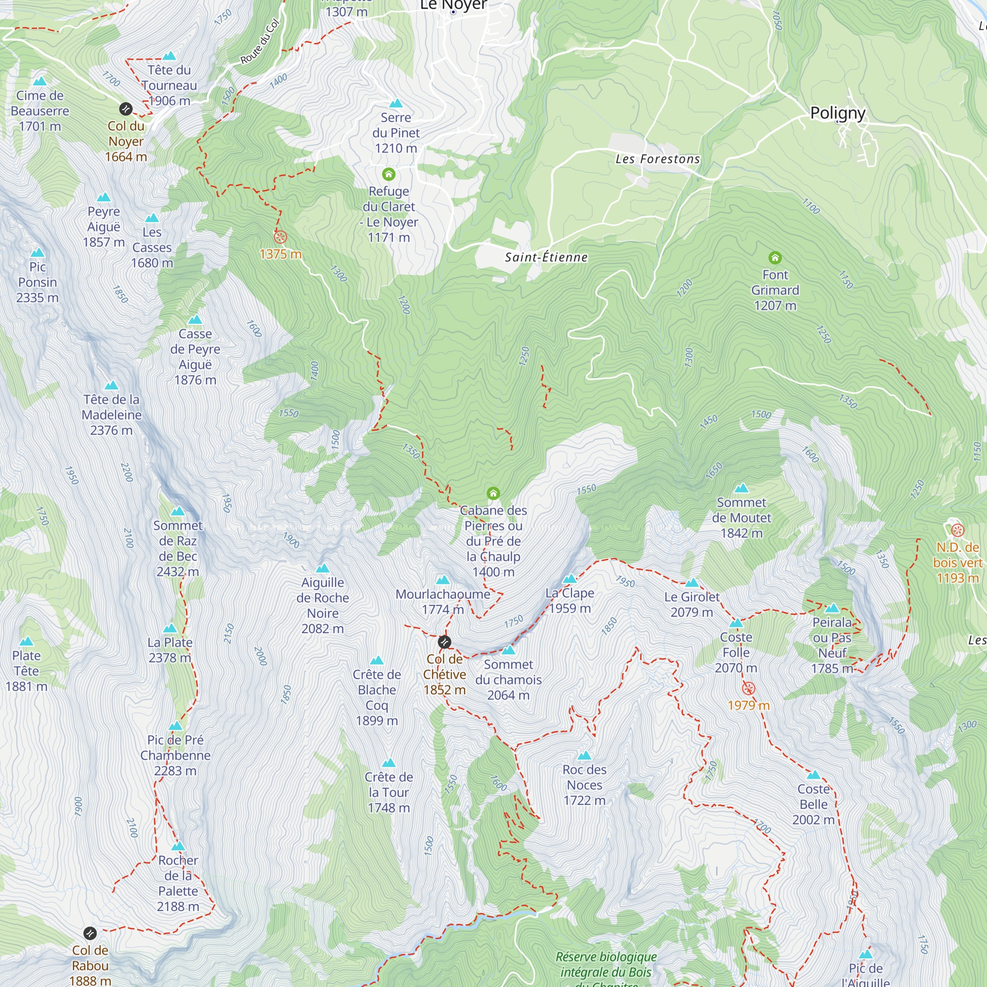 Cabane des Pierres ou du Pré de la Chaulp map