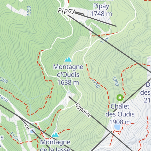 Map of Chalet Privé Oudis Dessous