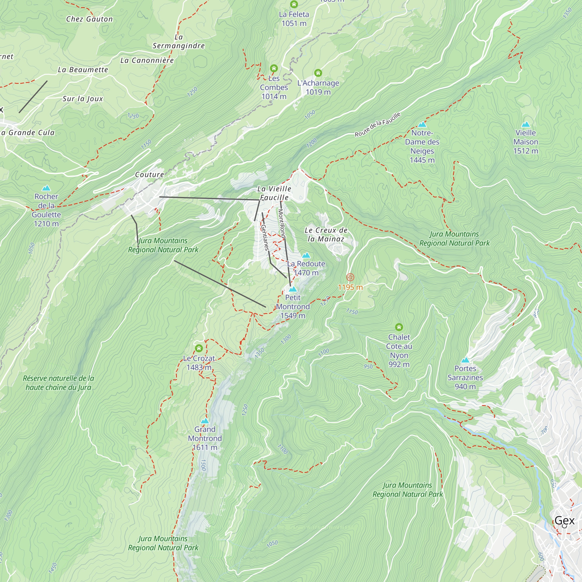 Le Grand Tétras map