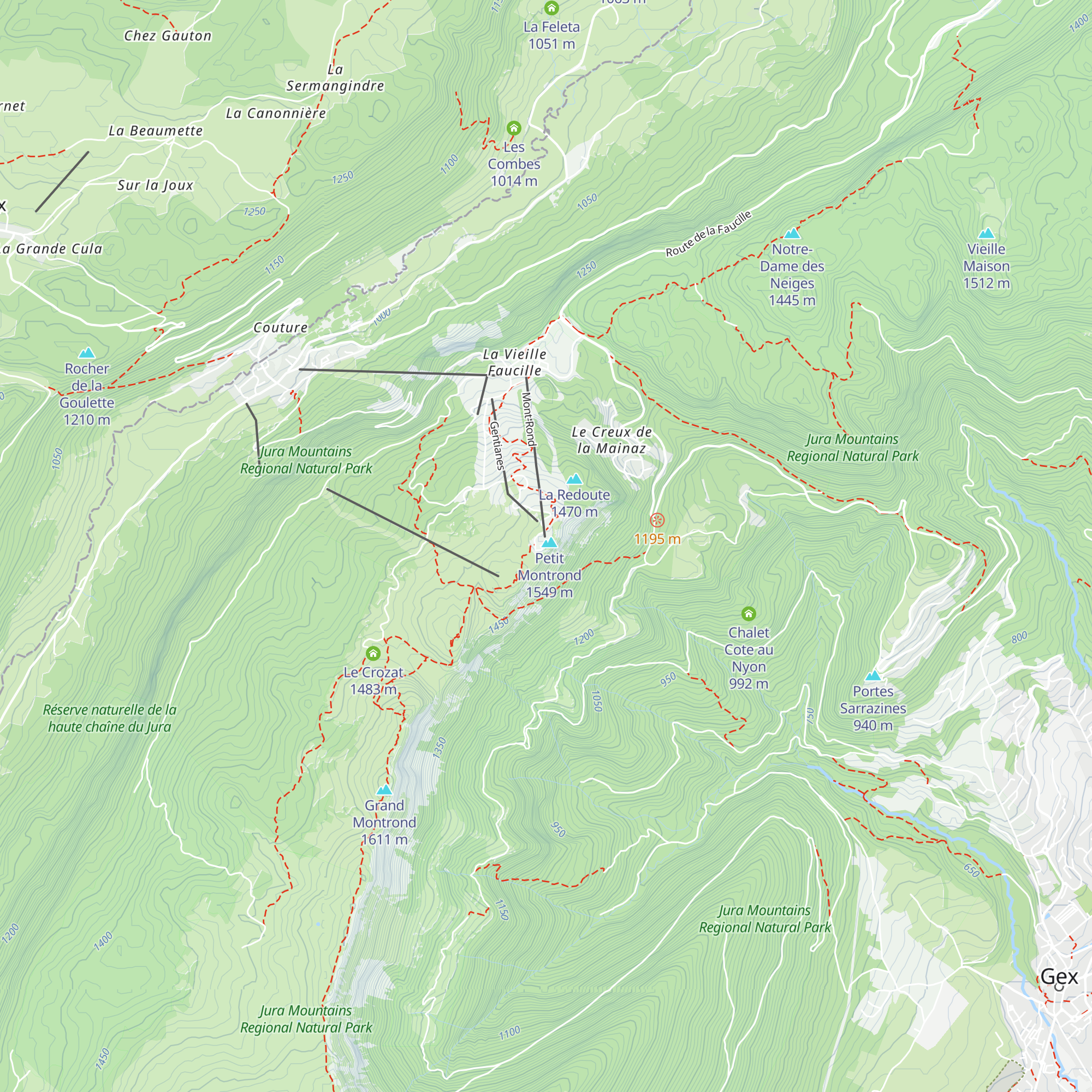 Le Grand Tétras map