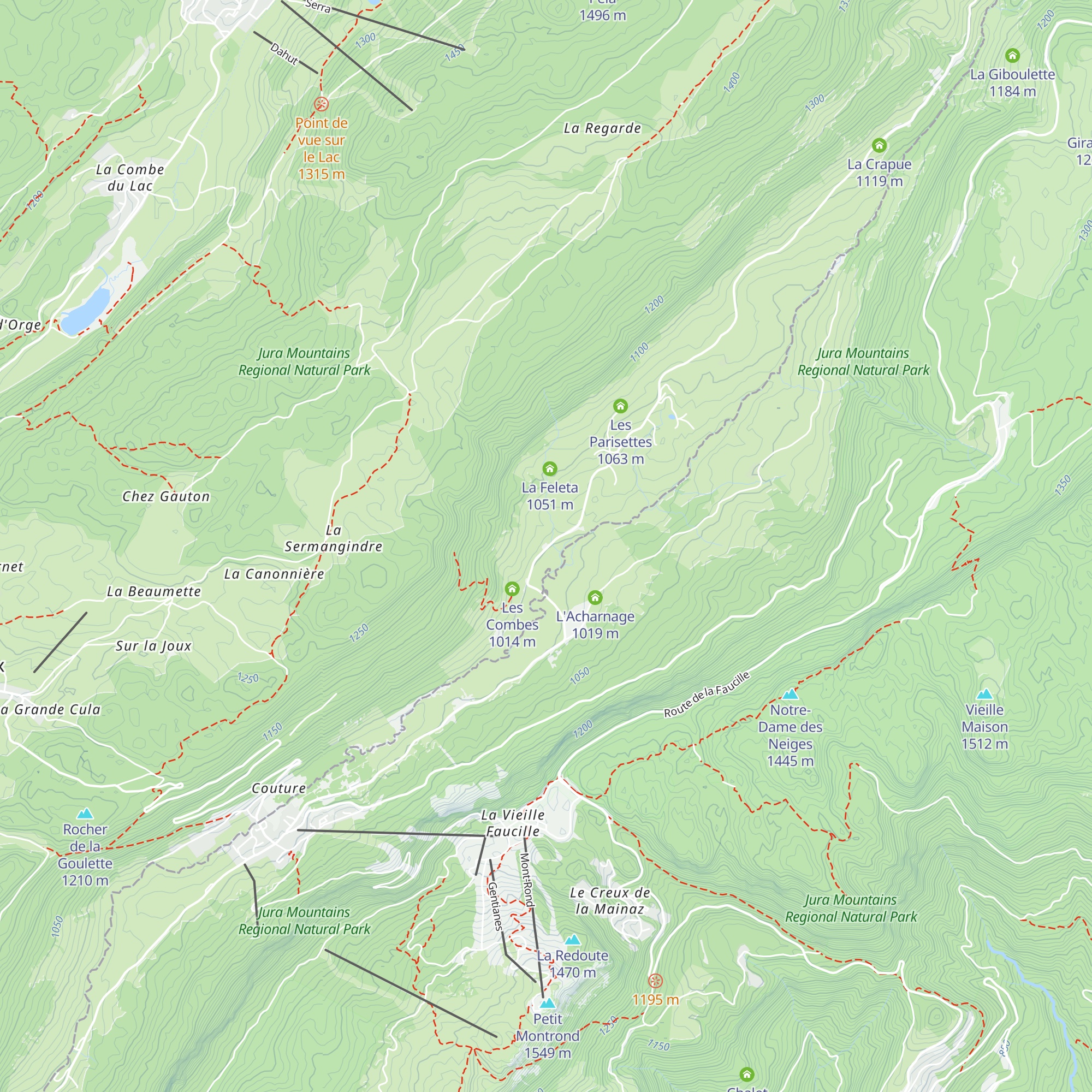 La Filiaude map