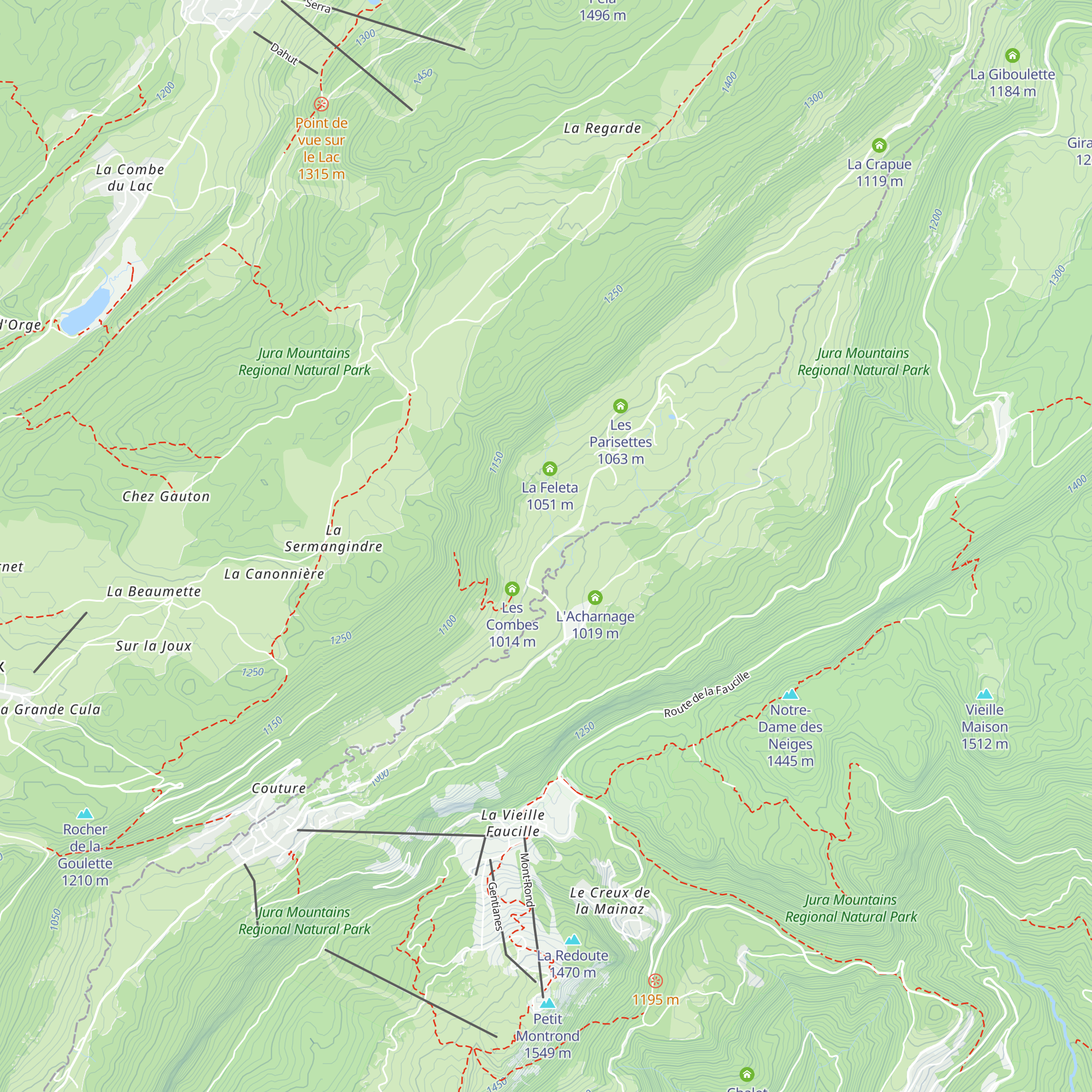 La Filiaude map