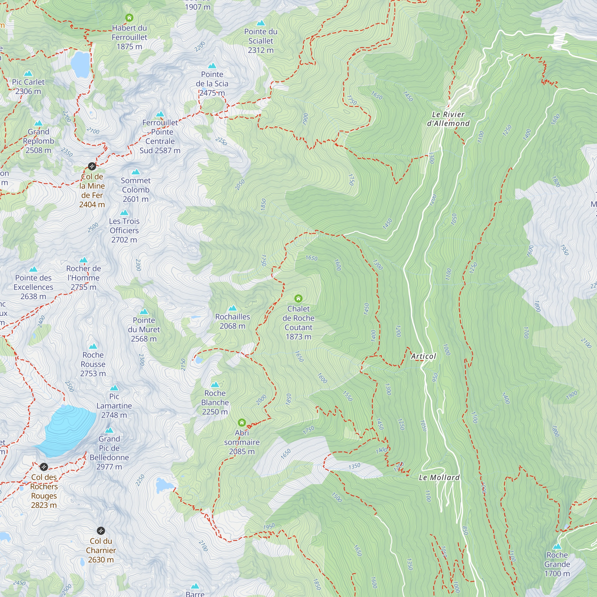 Chalet de Roche Coutant map