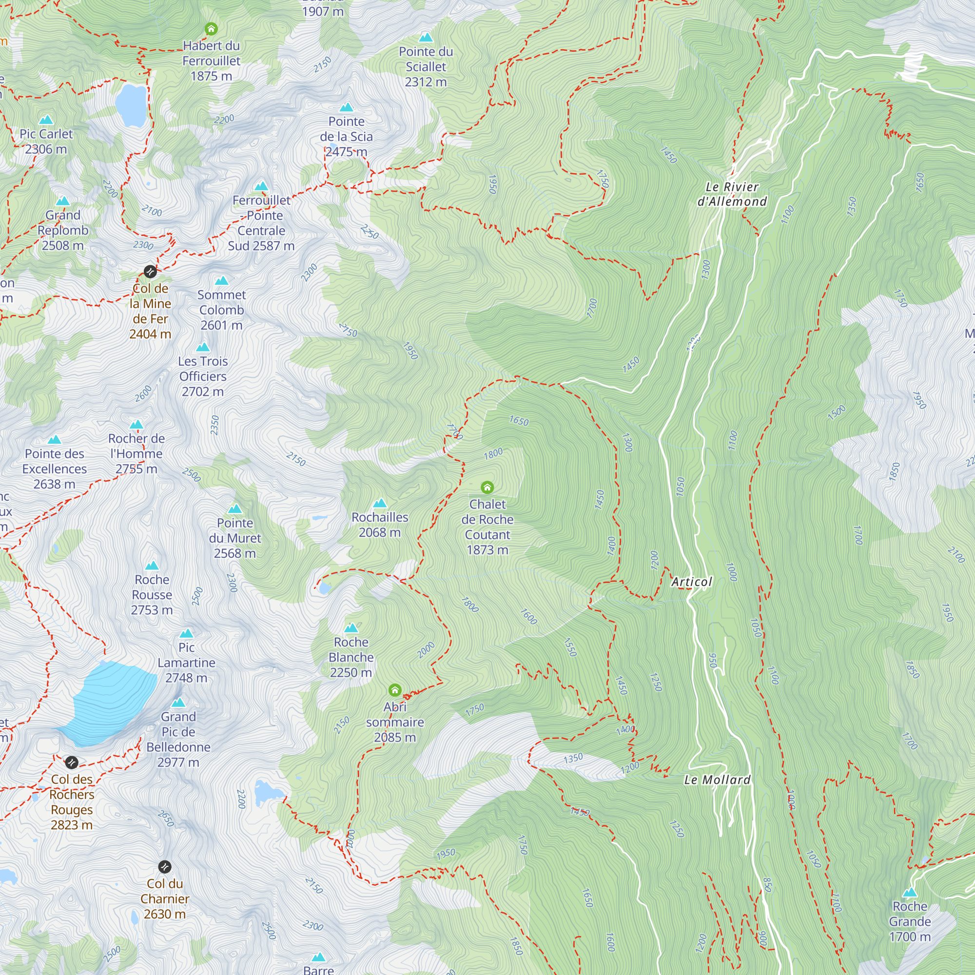 Chalet de Roche Coutant map