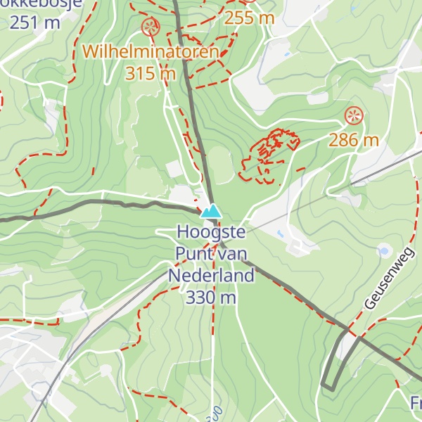Map of Hoogste Punt van Nederland