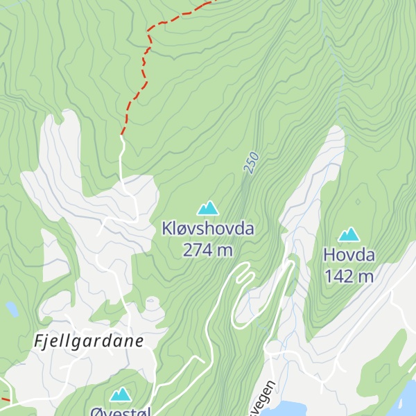 Map of Kløvshovda
