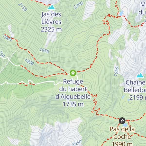 Map of Refuge du habert d'Aiguebelle